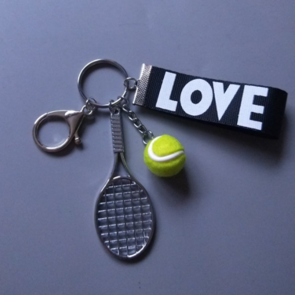 Creative Plastic Tennis Racket Key Ring