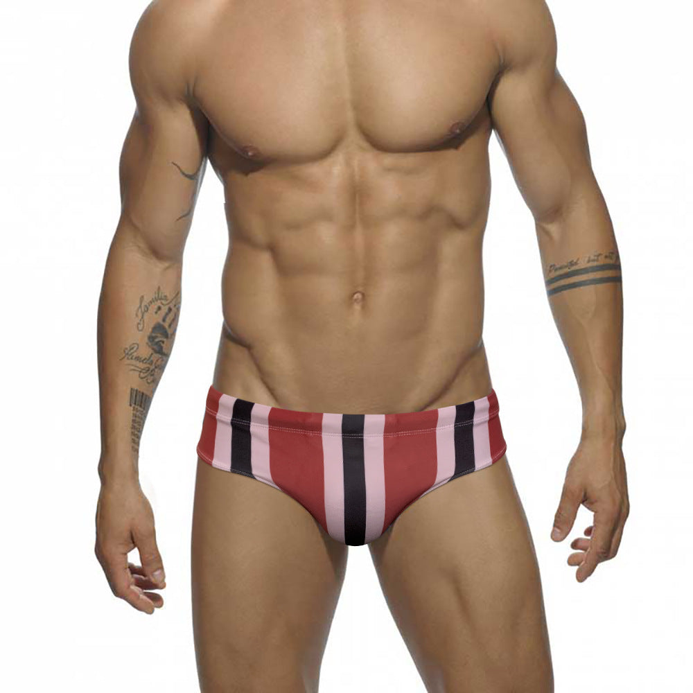 Men's Striped Swimming Trunks Beach Surf Sports Swimming Trunks