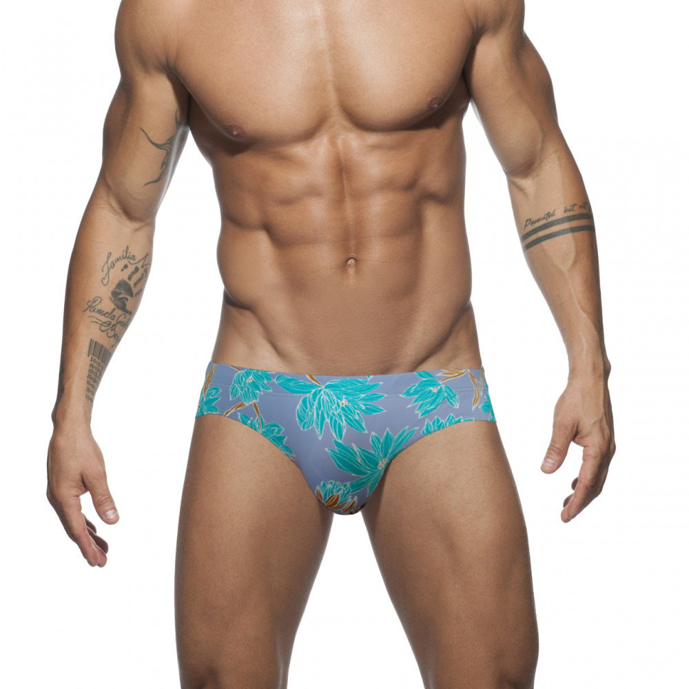 Men's Swimming Trunks Printed Low-waisted Swimming Trunks