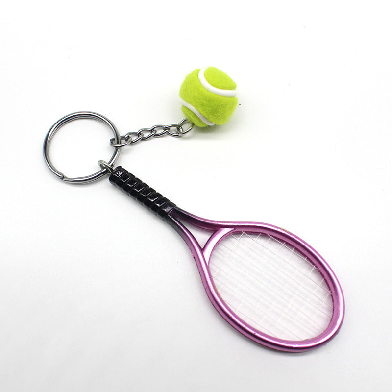 Creative Plastic Tennis Racket Key Ring