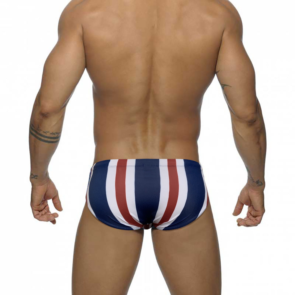 Men's Striped Swimming Trunks Beach Surf Sports Swimming Trunks