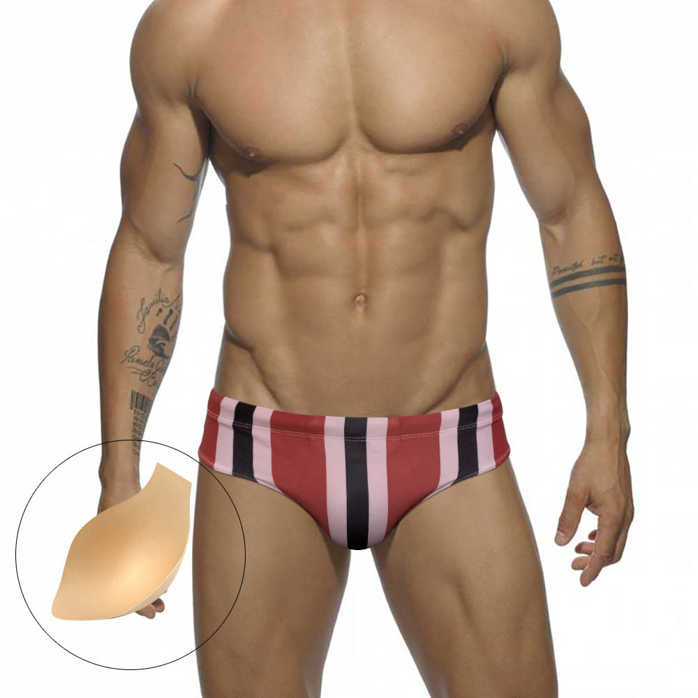 Men's Striped Swimming Trunks Beach Surf Sports Swimming Trunks