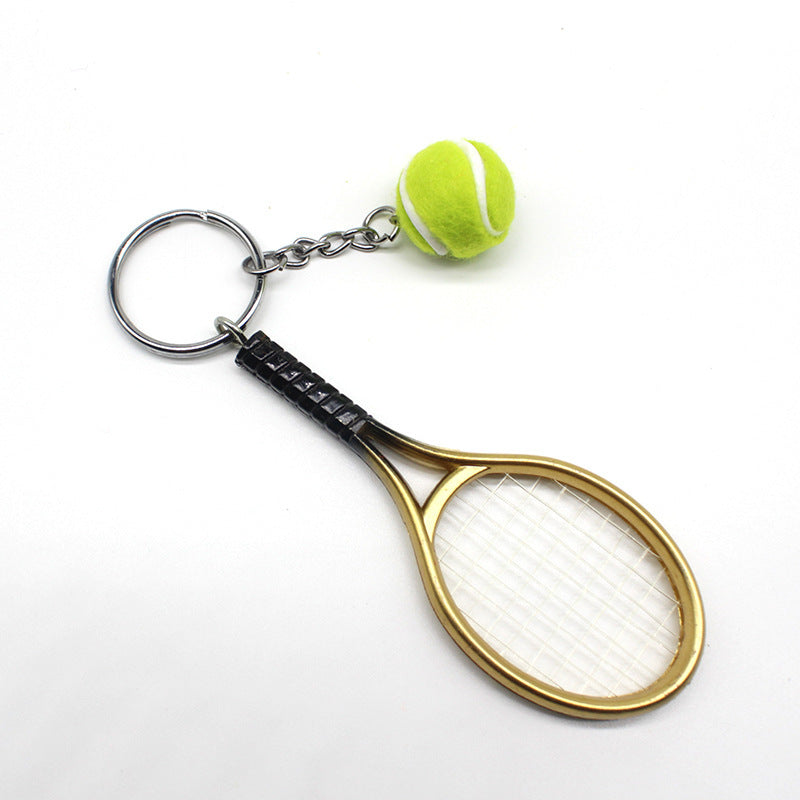 Creative Plastic Tennis Racket Key Ring