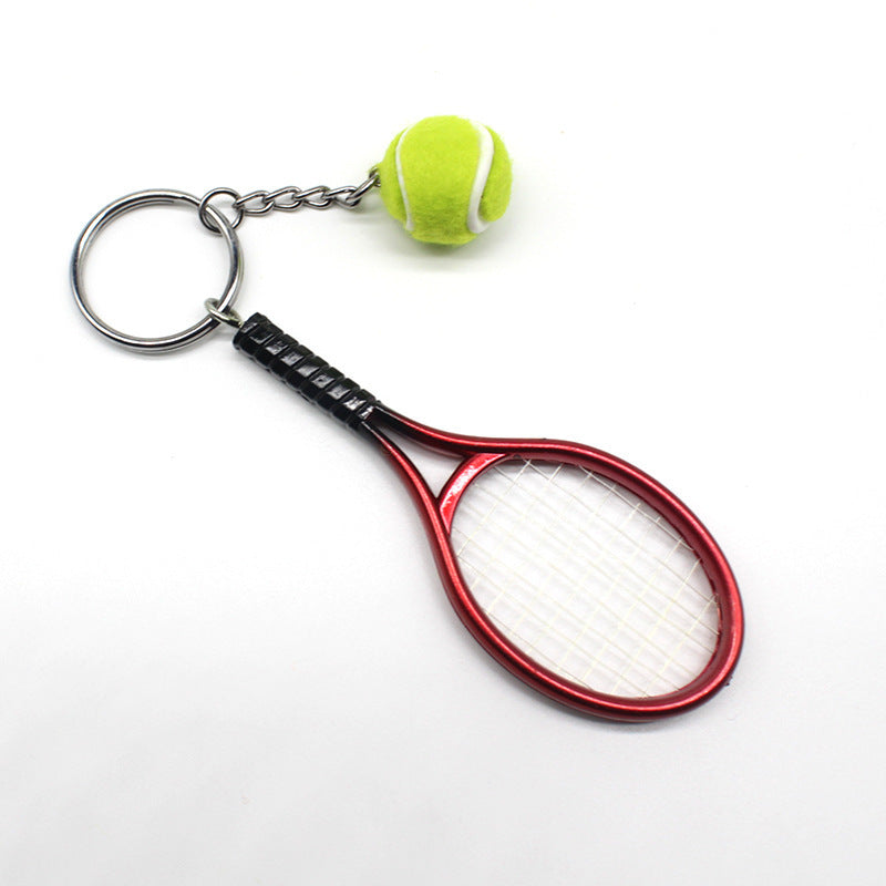 Creative Plastic Tennis Racket Key Ring
